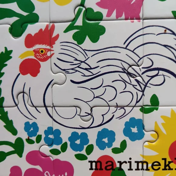 NWT VTG Marimekko "Charles" Chicken Jigsaw Puzzle 24 pc. - Picture 2 of 4
